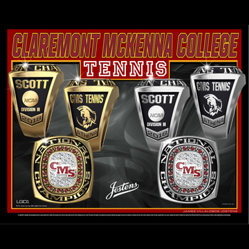 Claremont McKenna College Women's Tennis 2018 National Championship Ring